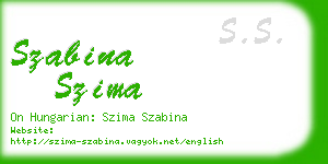 szabina szima business card